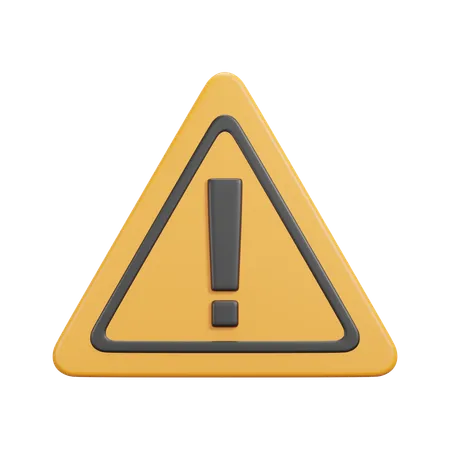 Caution Sign  3D Icon