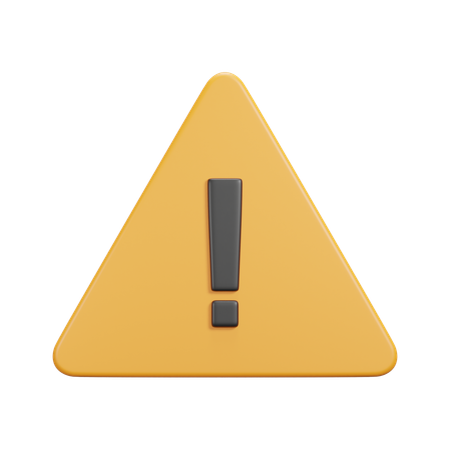 Caution Sign  3D Icon