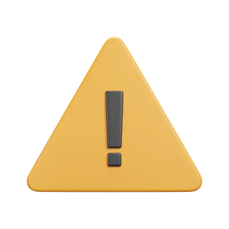 Caution Sign  3D Icon