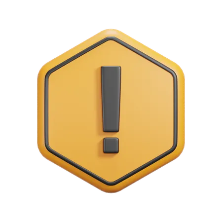 Caution Sign  3D Icon