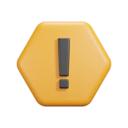 Caution Sign  3D Icon