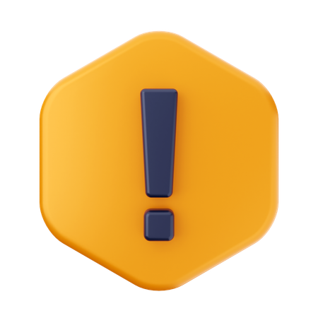 Caution Sign  3D Icon