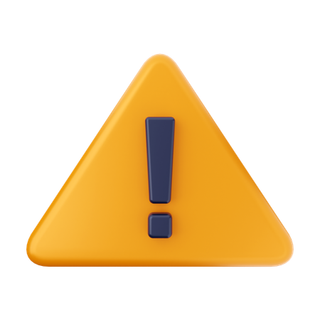 Caution Sign  3D Icon