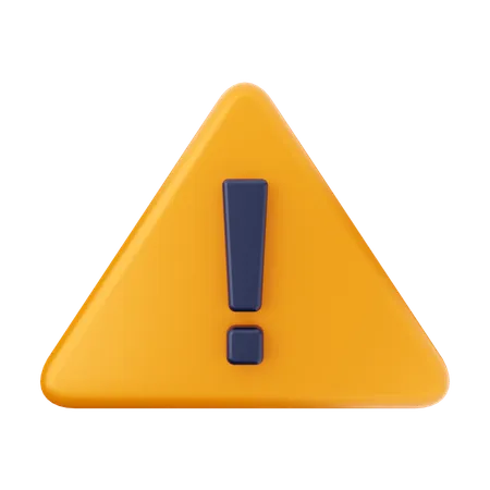 Caution Sign  3D Icon