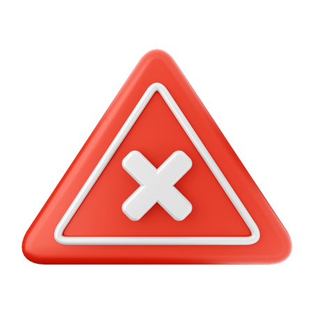 Caution Sign  3D Icon