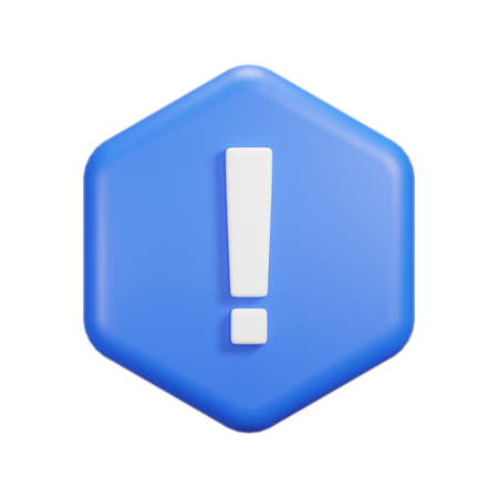 Caution Sign  3D Icon