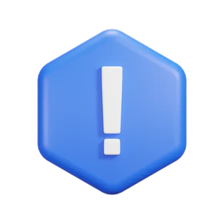 Caution Sign  3D Icon