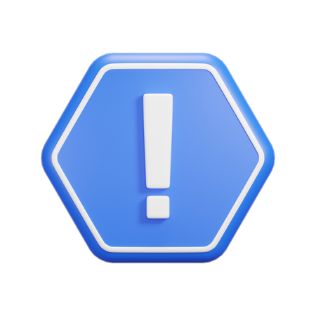 Caution Sign  3D Icon