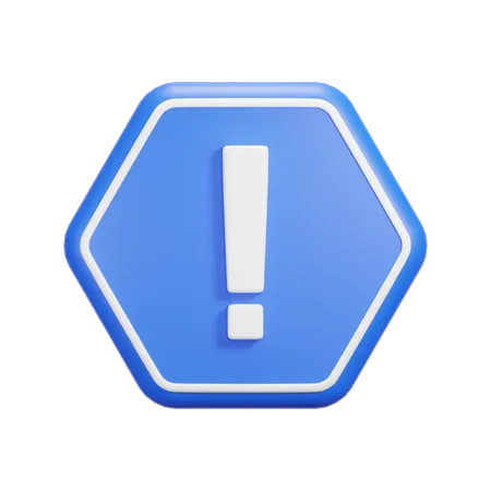 Caution Sign  3D Icon