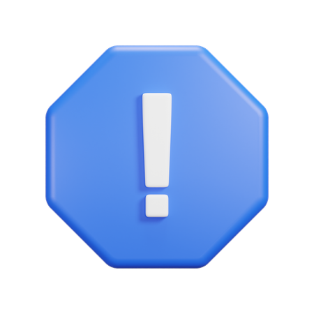 Caution Sign  3D Icon