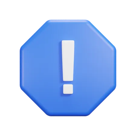 Caution Sign  3D Icon