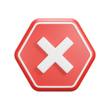 Caution Sign  3D Icon