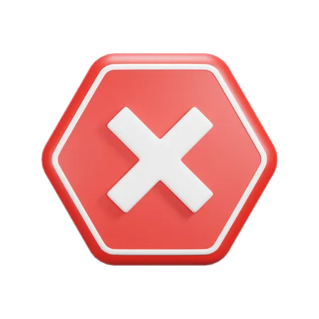 Caution Sign  3D Icon