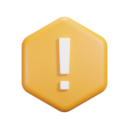 Caution Sign  3D Icon