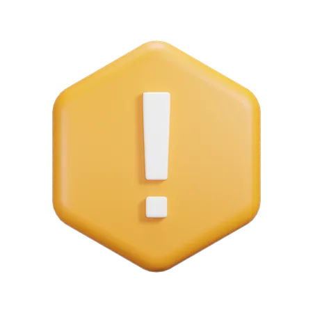 Caution Sign  3D Icon