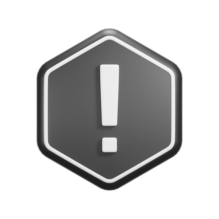 Caution Sign  3D Icon