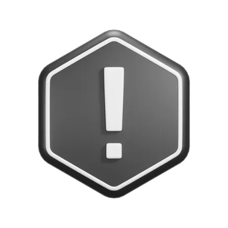 Caution Sign  3D Icon