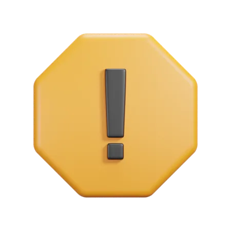 Caution Sign  3D Icon