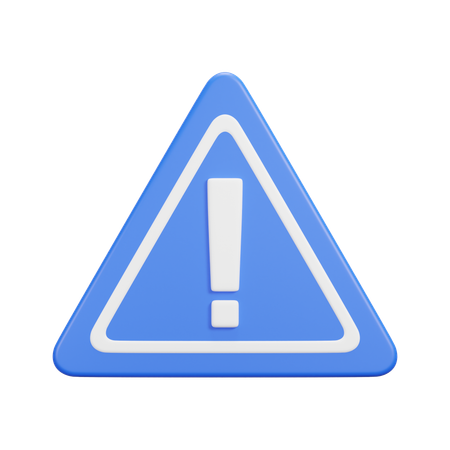 Caution Sign  3D Icon