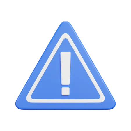 Caution Sign  3D Icon