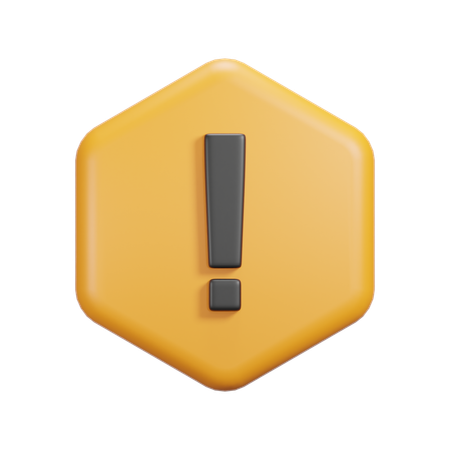 Caution Sign  3D Icon