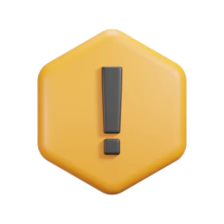 Caution Sign  3D Icon