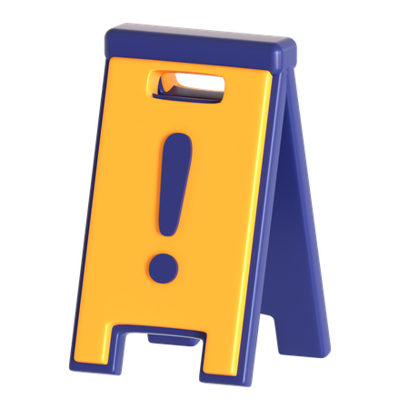 Caution Sign  3D Icon