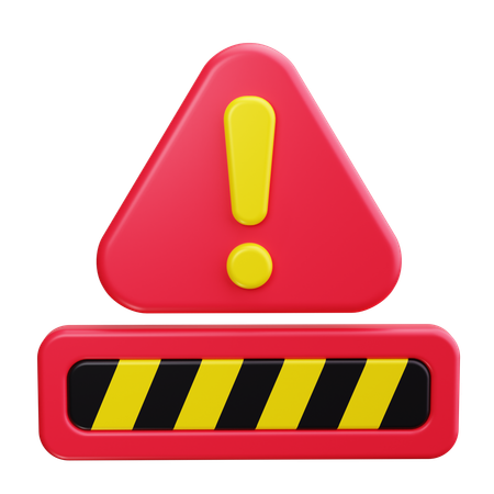 Caution Sign  3D Icon