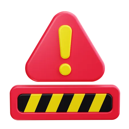 Caution Sign  3D Icon