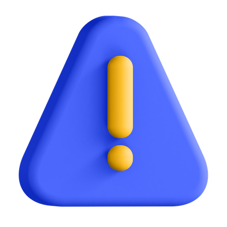 Caution Sign  3D Icon