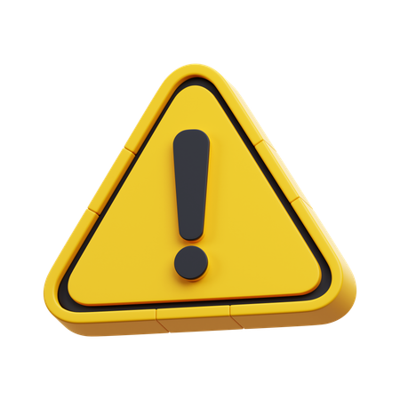 Caution sign  3D Icon