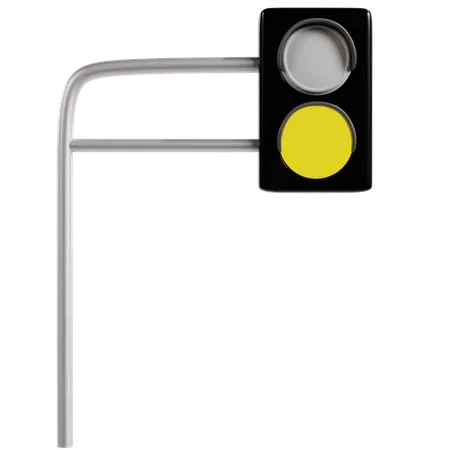 Caution Traffic Light  3D Icon