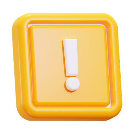 Caution warning  3D Icon