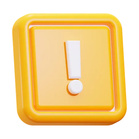 Caution warning  3D Icon