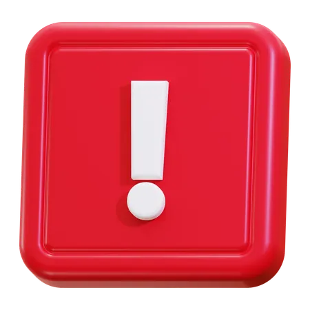 Caution warning  3D Icon