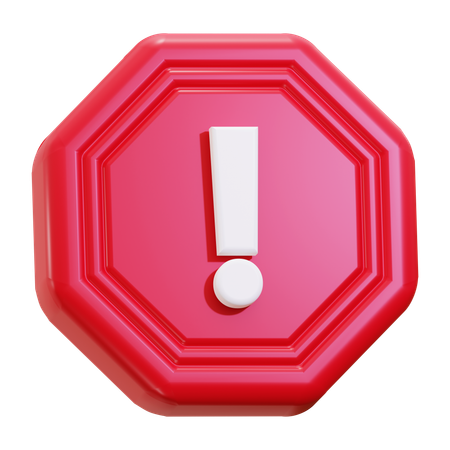 Caution warning  3D Icon