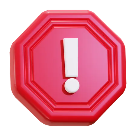 Caution warning  3D Icon