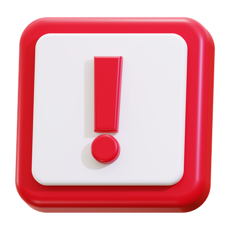 Caution warning  3D Icon