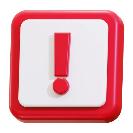 Caution warning  3D Icon