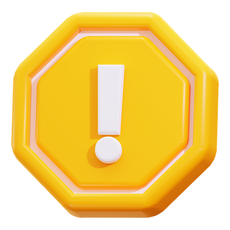 Caution warning  3D Icon