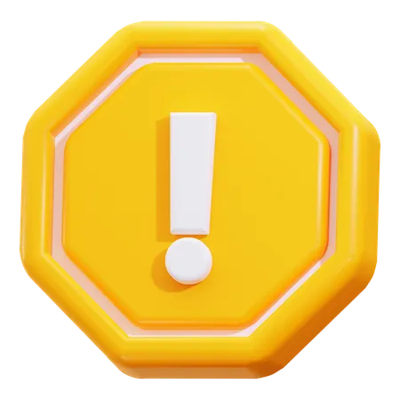 Caution warning  3D Icon