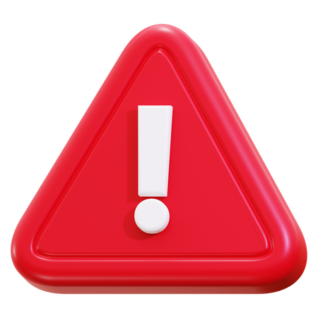 Caution warning  3D Icon