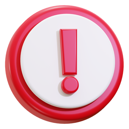 Caution warning  3D Icon