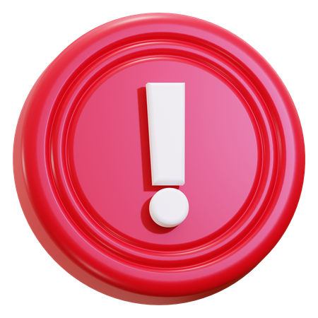 Caution warning  3D Icon