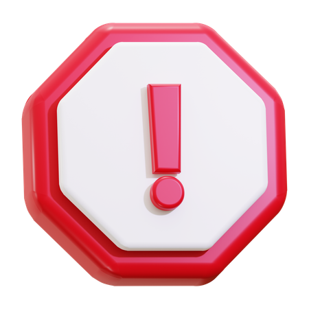 Caution warning  3D Icon