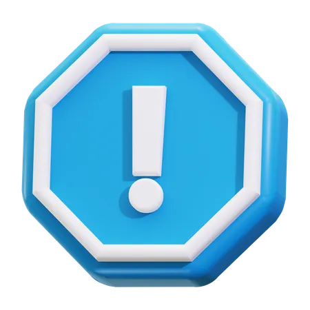Caution warning  3D Icon