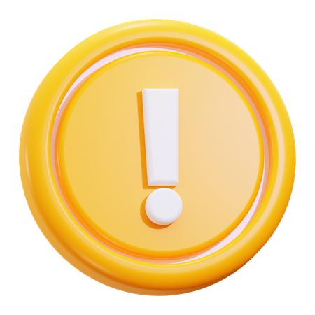 Caution warning  3D Icon