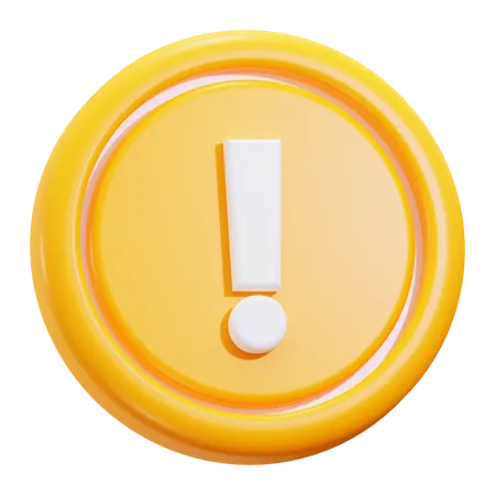 Caution warning  3D Icon