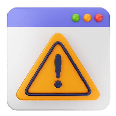 注意ウェブサイト  3D Icon