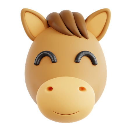 Cavalo calmo  3D Icon